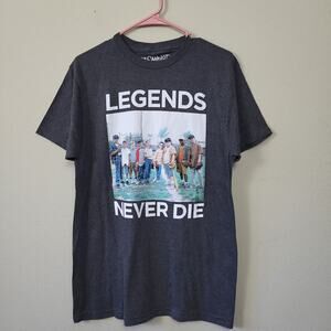 The Sandlot Mens Gray Short Sleeve Crew Neck Pullover Graphic T Shirt Size Large